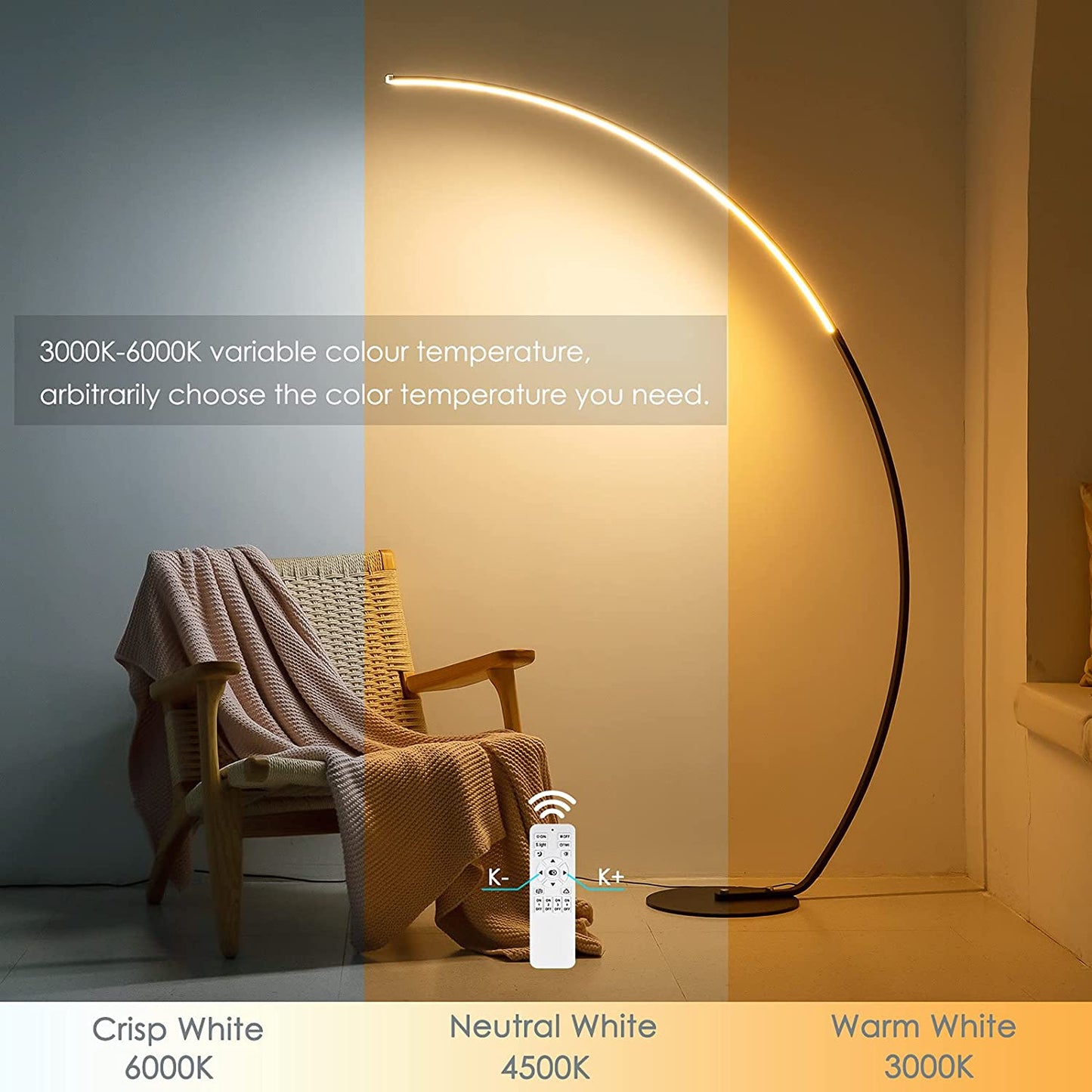 RGBW Modern Curve Lamp, Mood Lighting