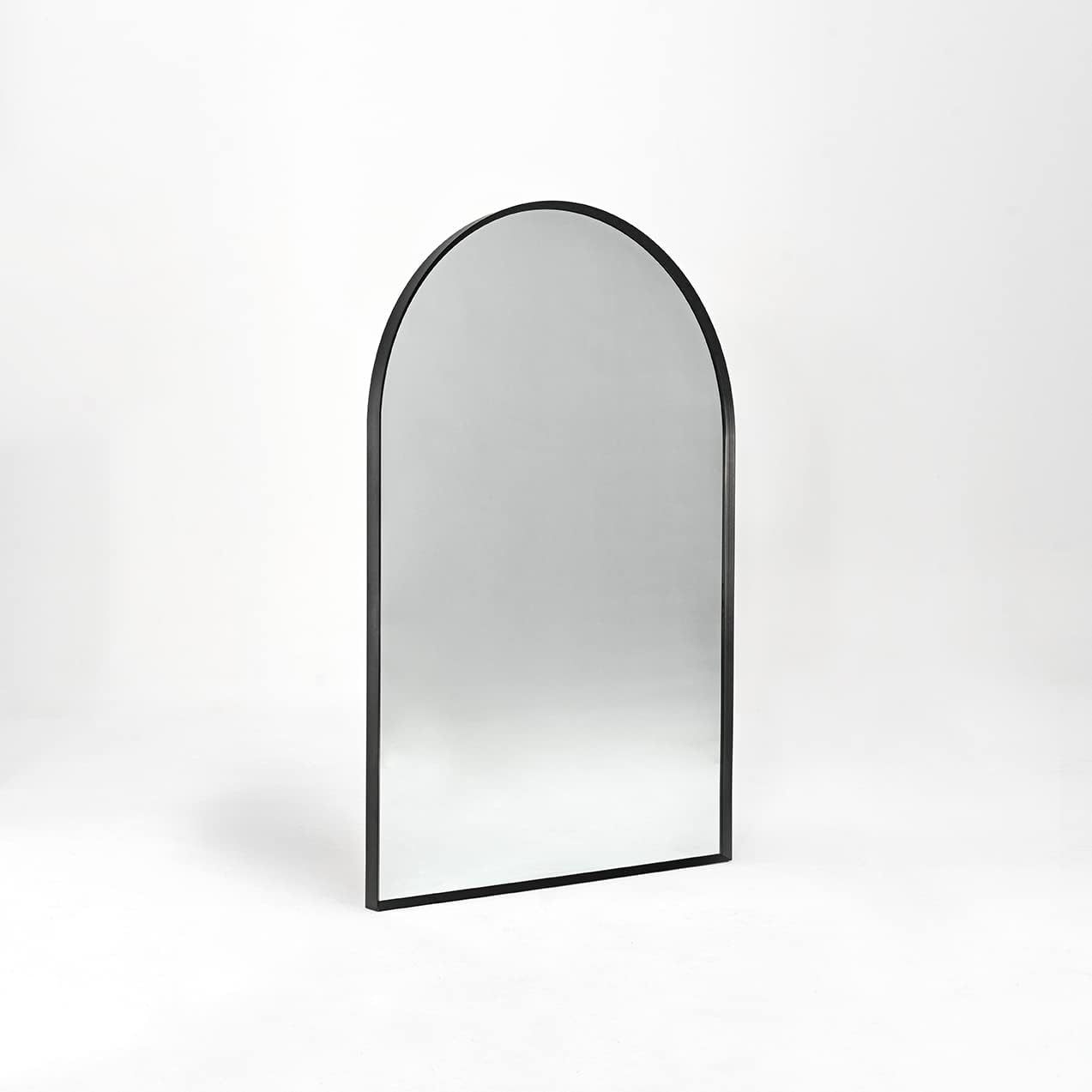 Black 20x30 Inch Metal Arch Mirror