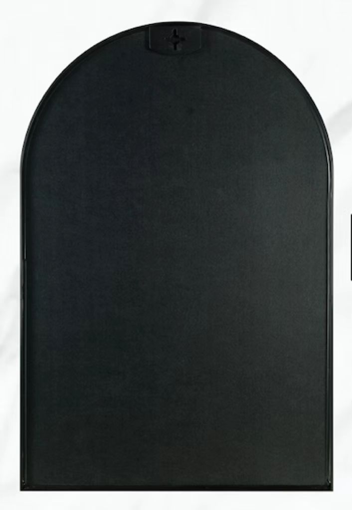 Black 20x30 Inch Metal Arch Mirror