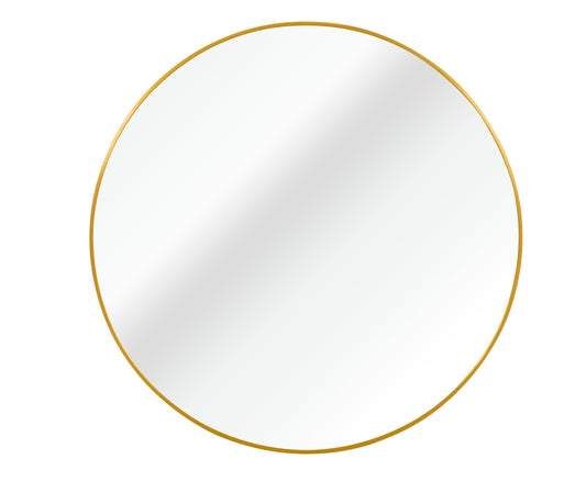 Gold 16 Inch Metal Round Bathroom Mirror